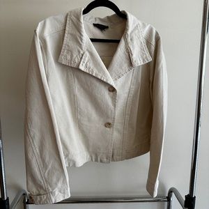 Anthropology Current Air Cream Denim Jean Jacket